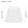 uxcell 2 Yards 8 Inch PU Faux Leather Fringe Trim Double Side Leather Sewing Tassel Fringe for DIY Sewing Dress Crafts Skirt Decoration, White view 2