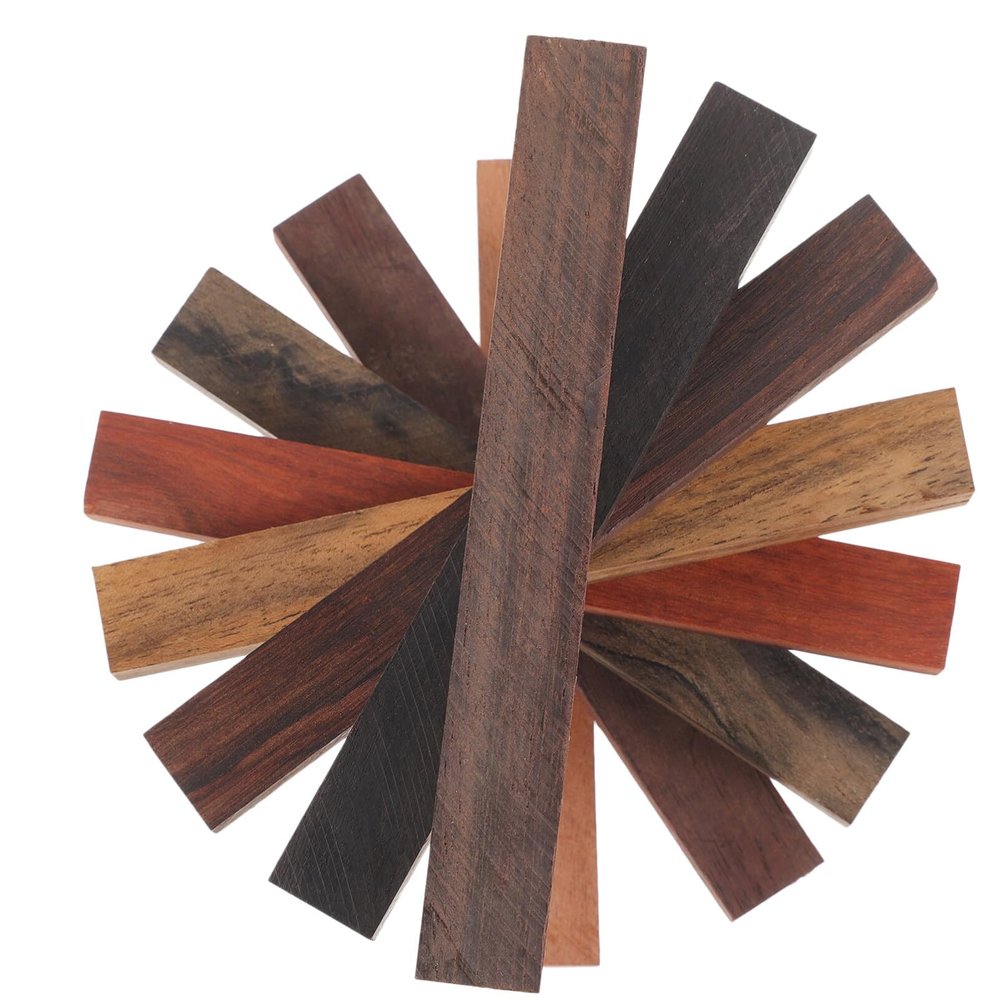 HOODANCOS 8Pcs Exotic Wood Pen Blanks for Woodturning Pen Making Kit Natural Unique Pattern DIY Craft Supplies 4.72X0.59X0.39 Inches Rotating Design