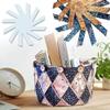 Hlsicnalm Basket Templates for Sewing, Woven Spiral Storage Basket Template, Quilting Template Sewing Machine Ruler 38cm Easy Install view 4
