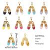 Honbay 16PCS Sparkling Rhinestone Ballet Shoe Charms Ballerina Pendants Flats Charms Enamel Alloy Dancing Shoe Pendants for Keychains Earrings Bracelets Necklaces DIY Crafts view 2