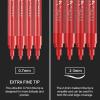 SFAIH Acrylic Red Paint Pens - 8 Pack 2-3MM Medium Tip & 0.7MM Extra Fine White Paint Marker for Rock Painting, Wood, Metal, Fabric, Canvas, Glass, Ceramic, Diy Crafts view 2