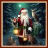 Dooxvey Cross Stitch Kits for Adults Beginners - Full Range of Stamped Kits - 11CT Cross Stitch Patterns - Santa Claus Owl - 18x18 inch view 1