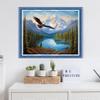 Dooxvey Cross Stitch Kits for Adults Beginners,Full Range of Cross-Stitch Stamped Kits Needlepoint Kits for Beginners Embroidery Kits 11CT Cross Stitch Patterns-Mountain Flying Eagles 16x20 inch view 2