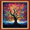 Dooxvey Cross Stitch Kits for Adults Beginners,Full Range of Cross-Stitch Stamped Kits Needlepoint Kits for Beginners Embroidery Kits 11CT Cross Stitch Patterns-Colorful Tree 16x20 inch view 1