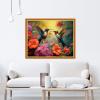 Dooxvey Cross Stitch Kit for Adults Beginners - Stamped Needlepoint Embroidery Pattern - Hummingbird Couple 18x18 Inch 11CT view 2