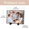 ORJ 14 PCS Sublimation Slate Blanks Custom Stone Slate Picture Frame Heat Transfer Rock Photo Plaque with Display Stand Decoration for Desktop Souvenir DIY Personalized Gift -Rectangle 5.5x 3.5 inches view 2