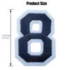 Bfuee 30 Pieces Iron on Number Patches,Embroidered Numbers 0-9 Applique,Numberes Patches for Clothes, Dress, Hat, Socks, Jeans, DIY Accessories Green view 3