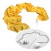 Winged Sirenny Lightweight Worship Poi-Streamer, 98" Silk Poi-ribbon Dance Prop for Praise Dance & Flow Art, with a Poi Rope & Telescopic Rod,Silky Gold view 1