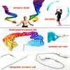 Winged Sirenny Lightweight Worship Poi-Streamer, 98" Silk Poi-ribbon Dance Prop for Praise Dance & Flow Art, with a Poi Rope & Telescopic Rod,Silky Gold view 2