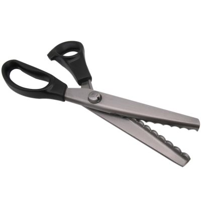 CKPSMS brand -1PCS Serrated and Scalloped Scissors,Strong & Sharpe Pinking Scissors For Fabric (Size:Scalloped 3mm)