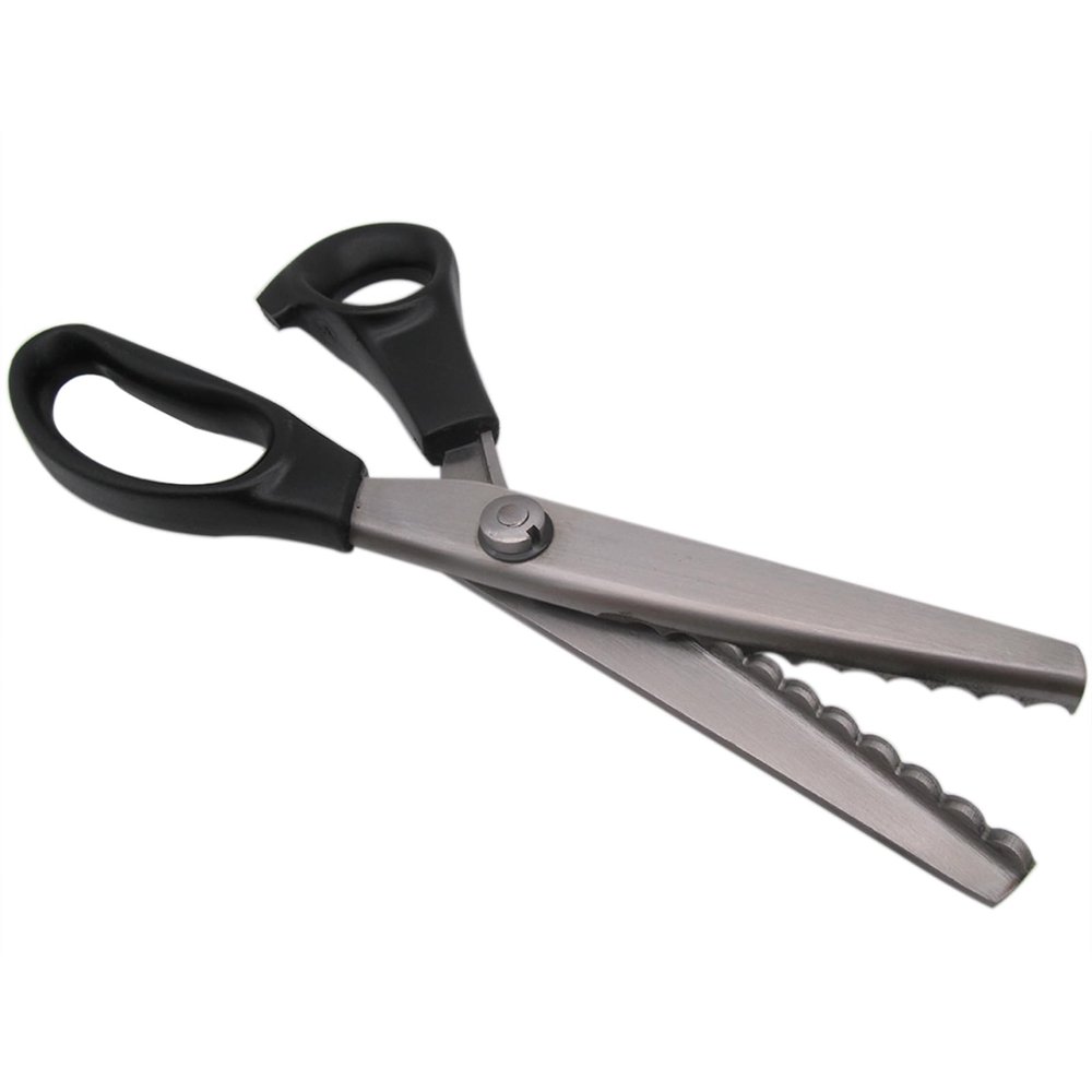 CKPSMS brand -1PCS Serrated and Scalloped Scissors,Strong & Sharpe Pinking Scissors For Fabric (Size:Scalloped 3mm)