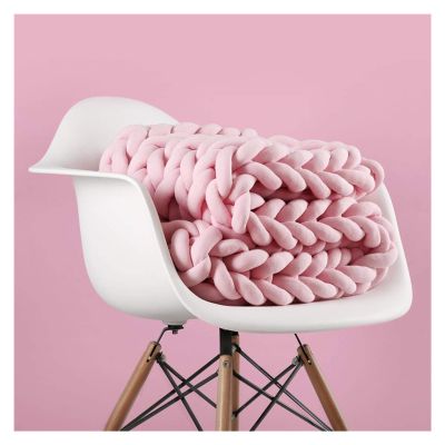 Knitting Wool Yarn,Soft Chunky Yarn, Super Thick Handmade Bed Anti-Collision Carpet DIY Felting (Color : Pink 5cm) (Color : Pink 5cm) (Color : Pink 2.5cm)