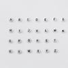 Luejnbogty Acrylic Plastic Beads Set DIY Acrylic Beads Set Acrylic Beads Set A-Z White Flat Round Black Letter English Alphabet DIY Jewelry Bracelets Necklace Making view 3