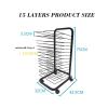 THEGA Mobile Paint Drying Rack - Art Drying Rack for Classroom, 15 Removable Shelves, Efficient and Organized Drying Rack Art for Students Masterpieces, Sturdy Paint Drying Rack with Lockable Wheels view 2