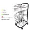 THEGA Mobile Paint Drying Rack - Art Drying Rack for Classroom, 15 Removable Shelves, Efficient and Organized Drying Rack Art for Students Masterpieces, Sturdy Paint Drying Rack with Lockable Wheels view 4