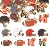 Bestewelry 16Pcs Alloy Enamel Sports Charms Pendants Golden Baseball Theme Charms Baseball Helmet Rugby Word LOVE Dangle Charms for DIY Necklace Bracelet Crafts Jewelry Making 8 Styles view 1