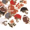 Bestewelry 16Pcs Alloy Enamel Sports Charms Pendants Golden Baseball Theme Charms Baseball Helmet Rugby Word LOVE Dangle Charms for DIY Necklace Bracelet Crafts Jewelry Making 8 Styles view 3