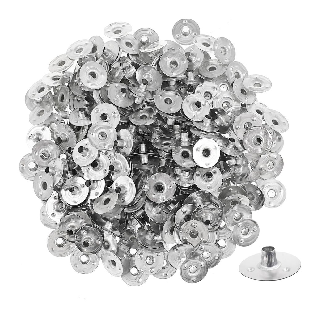 STOBOK 300pcs Candle Wick Tabs Metal Candle Wick Bases Compatible Lightweight and Portable