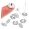 STOBOK 300pcs Candle Wick Tabs Metal Candle Wick Bases Compatible Lightweight and Portable view 3