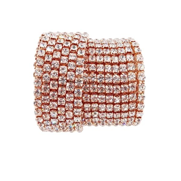 Champagne Gold Base Claw Glass Crystal Rhinestone Chain 5 Sizes 2Mm 2.5Mm 2.8Mm 3Mm 4Mm High Density Sew On Glue On DIY Trimming - (Color: Clear/Size: Ss6 2Mm 2 Yards)