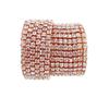 Champagne Gold Base Claw Glass Crystal Rhinestone Chain 5 Sizes 2Mm 2.5Mm 2.8Mm 3Mm 4Mm High Density Sew On Glue On DIY Trimming - (Color: Clear/Size: Ss6 2Mm 2 Yards) view 1