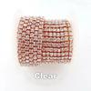 Champagne Gold Base Claw Glass Crystal Rhinestone Chain 5 Sizes 2Mm 2.5Mm 2.8Mm 3Mm 4Mm High Density Sew On Glue On DIY Trimming - (Color: Clear/Size: Ss6 2Mm 2 Yards) view 2