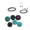 NUOBESTY 200pcs Artificial Volcanic Stone Spacer Beads Loose Beads for Jewelry Making Bracelets Necklaces Earrings Non-Fading Gemstone Beading Kit view 3
