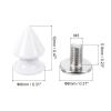 uxcell 50Sets Cone Spike Stud Rivet, 8x12mm Screw Back Tree Studs and Spikes for Leather Craft, Clothing, Shoes, Belts, Bags (White) view 2