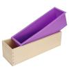 Soap Molds for Soap Making, DIY Silicone Hand Made Soap Molds Set, Soap Making Molds Wood Box Wavy Straight Cutter Molds Heat Shrinkage Film for DIY Soap Cake Making view 4