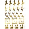 Mermaid 22 pcs 22k Gold Fused Glass Decals view 1