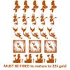 Mermaid 22 pcs 22k Gold Fused Glass Decals view 2