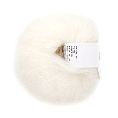 Anra Wool Yarn, Soft Mohair Kniing Anra Wool Yarn, Multi Color Soft Mohair Fiber Anra Wool for Kniing(White)