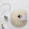 Anra Wool Yarn, Soft Mohair Kniing Anra Wool Yarn, Multi Color Soft Mohair Fiber Anra Wool for Kniing(White) view 3