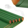 PATIKIL 20 Sheets Flower Wrapping Paper, Waterproof Flower Paper Wraps with Ribbon Floral Bouquet Supplies for DIY Crafts Packaging Bouquet, 22.8x22.8 Inch, Grass Green/Orange view 1