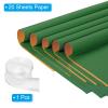 PATIKIL 20 Sheets Flower Wrapping Paper, Waterproof Flower Paper Wraps with Ribbon Floral Bouquet Supplies for DIY Crafts Packaging Bouquet, 22.8x22.8 Inch, Grass Green/Orange view 3