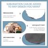 5Pcs Round Sublimation Slate Blanks 5.9X5.9 Inch Picture Frame Heat Transfer Rock Photo Plaque with DIY Custom Stone Slate Display Stand Christmas Decoration for Desktop Souvenir view 3