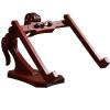 ErdBar Embroidery Stand Embroidery Hoop Adjustable Embroidery Stand, Natural Red Pear Wood, Black Walnut Wood Frame Cross Stitch Floor Stand(Red pear Wood,11.81 * 7.87 * 1.18in) view 1