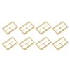 uxcell 8Pcs Metal Roller Buckles, 45mm(1.8") Single Pin Buckle Rectangle Triglides Slider Movable Bar Strap Adjuster for Bags Coats Leather Crafts (Gold Tone) view 1