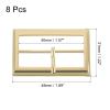 uxcell 8Pcs Metal Roller Buckles, 45mm(1.8") Single Pin Buckle Rectangle Triglides Slider Movable Bar Strap Adjuster for Bags Coats Leather Crafts (Gold Tone) view 2