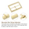uxcell 8Pcs Metal Roller Buckles, 45mm(1.8") Single Pin Buckle Rectangle Triglides Slider Movable Bar Strap Adjuster for Bags Coats Leather Crafts (Gold Tone) view 3