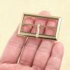 uxcell 8Pcs Metal Roller Buckles, 45mm(1.8") Single Pin Buckle Rectangle Triglides Slider Movable Bar Strap Adjuster for Bags Coats Leather Crafts (Gold Tone) view 4