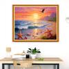 Dimensean Stamped Cross Stitch Kits Full Range of Embroidery Patterns Starter Kits for Beginners Adult DIY Cross Stitches Needlepoint Kits 11CT-Sunrise by the Seaside 16x20 inch view 2