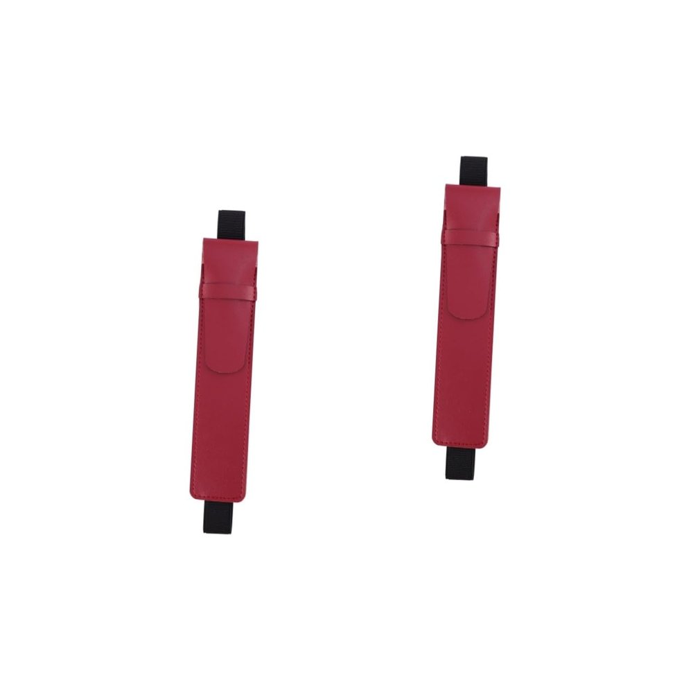 HOMSFOU 2pcs Stylus Pen Storage Bag Pu Leather Stylus Pen for Touch Screens Pouch Leather Case