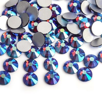 White Crystal Ab Stones Strass Flatback Glass Diamond Design Glitter Rhinestones for Manicure Nail Art Decoration - (Color: Amethyst Ab/Size: Ss30 288Pcs)