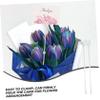 STOBOK 2pcs Floral Picks for Card Holding Transparent Bouquet Card Clips for Flower Arrangements Weddings Graduations and Parties view 4