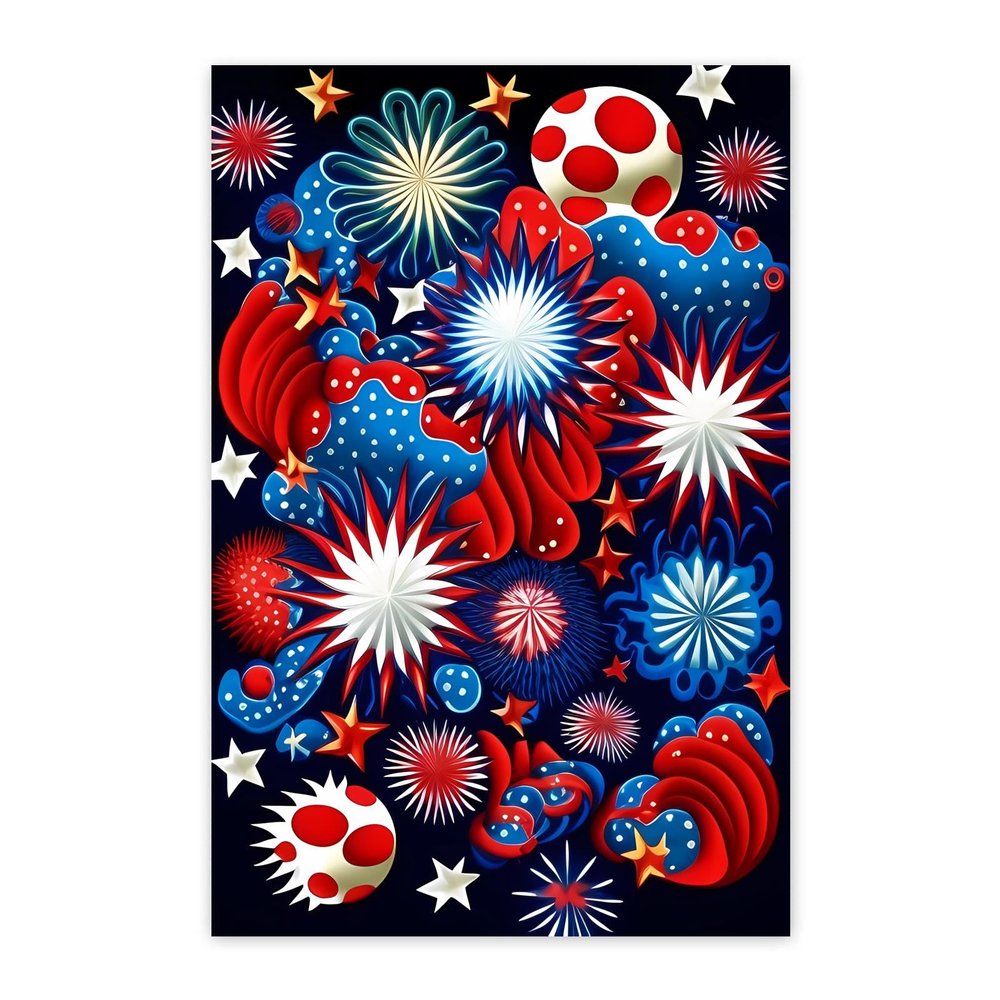 Gabbana Happy Fireworks Diamond Painting Kits for Adults DIY 5D Patriotic Diamond Art Paint with Round Diamonds Full Drill Gem Art Painting Kit for Home Wall Decor Gifts 20x30 Inch