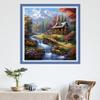 DMCVIVR Stamped Cross Stitch Kits for Adults Beginners Embroidery Kits 11CT Needlepoint Kits Cross Stitch Patterns Embroidery Patterns&Creek Scenery 18x18 inch view 2