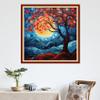 DMCVIVR Stamped Cross Stitch Kits for Adults Beginners Embroidery Kits 11CT Needlepoint Kits Cross Stitch Patterns Embroidery Patterns&Moon Tree 18x18 inch view 2