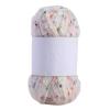 100G/Roll Dot Mohair Yarn Colorful Thick Soft Plush Color Dots Wool Thread for DIY Hand Knitting Sweater Scarf Hat Crocheted Line (Color : 50 Dark Gray Section red) view 1