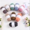 100G/Roll Dot Mohair Yarn Colorful Thick Soft Plush Color Dots Wool Thread for DIY Hand Knitting Sweater Scarf Hat Crocheted Line (Color : 50 Dark Gray Section red) view 4